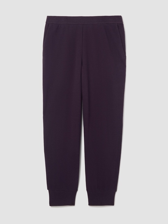 Eileen Fisher Pants - Eileen Fisher Waffle Cotton Blend Doubleknit Jogger Pant Aubergine 1X Excellent